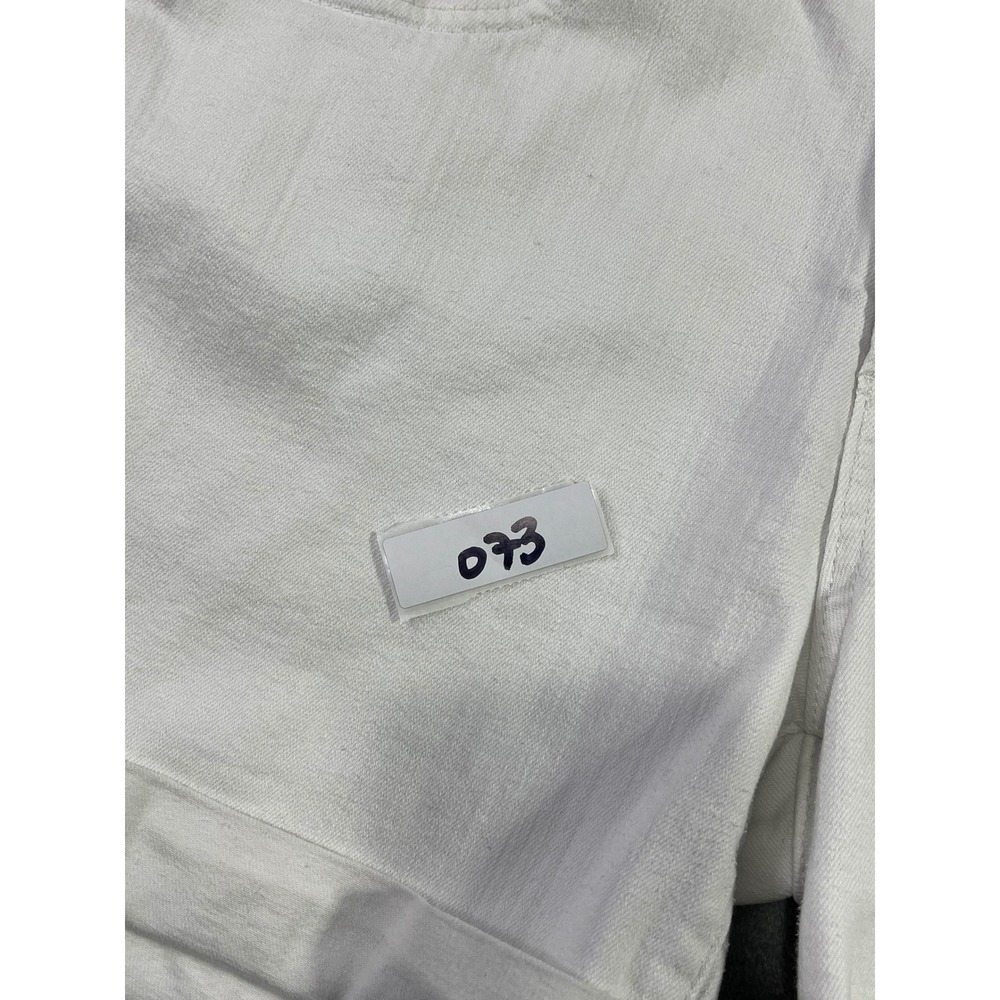 Tommy Hilfiger Womens White Denim Cuffed Shorts Size 10 Mid Rise Stretch - Picture 10 of 10